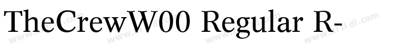 TheCrewW00 Regular R字体转换
